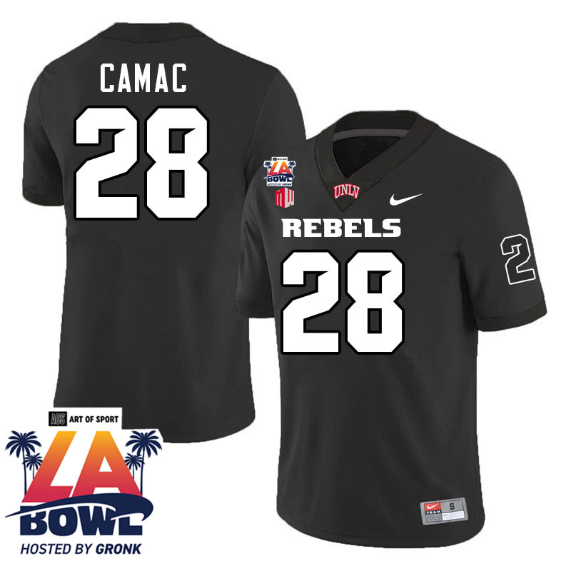 Fisher Camac LA Bowl Jersey,UNLV Rebels 2024 LA Bowl Jersey-Black